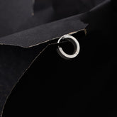 Round silver loop Stud